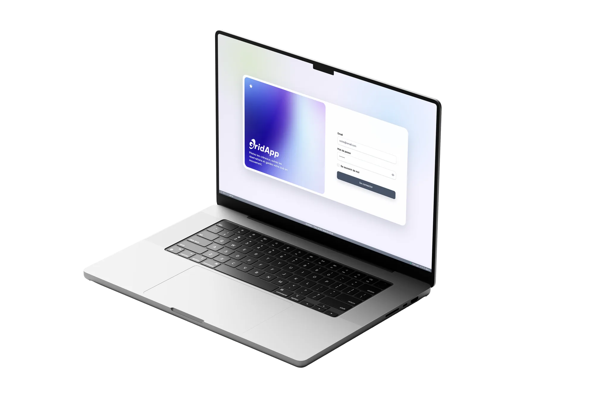 GridApp — espace membre / connexion