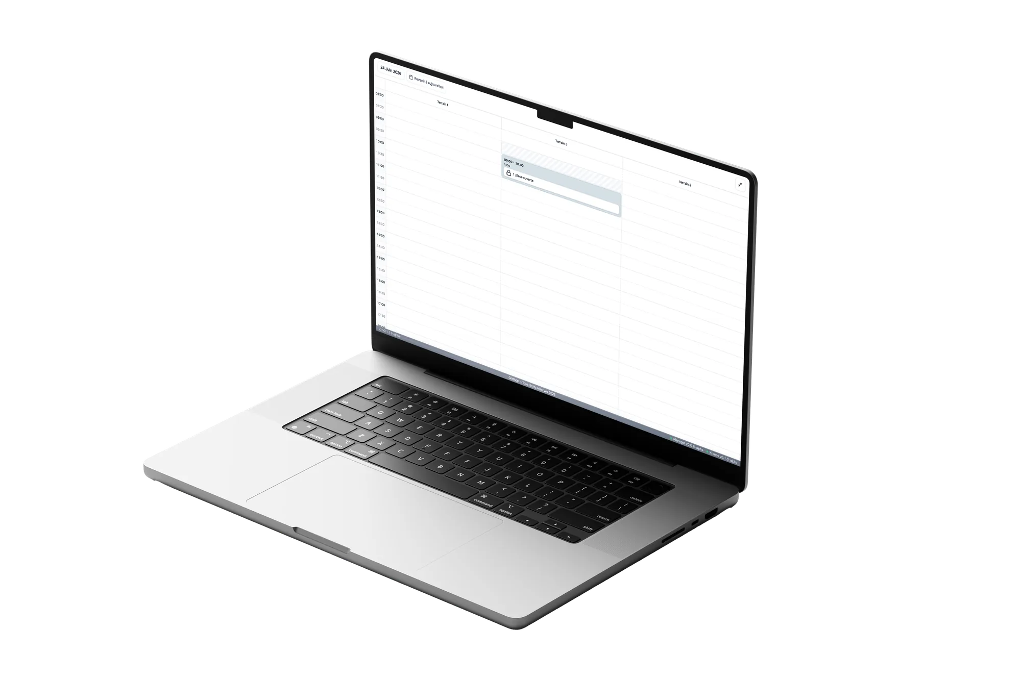 Planning des terrains GridApp